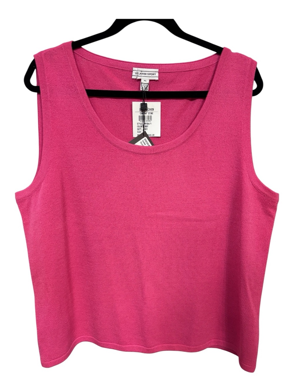 NWT St. John Sport Women's Sorbet Pink Knit Tank Sz XL